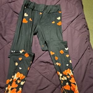 Heart Patterned Kids Leggings